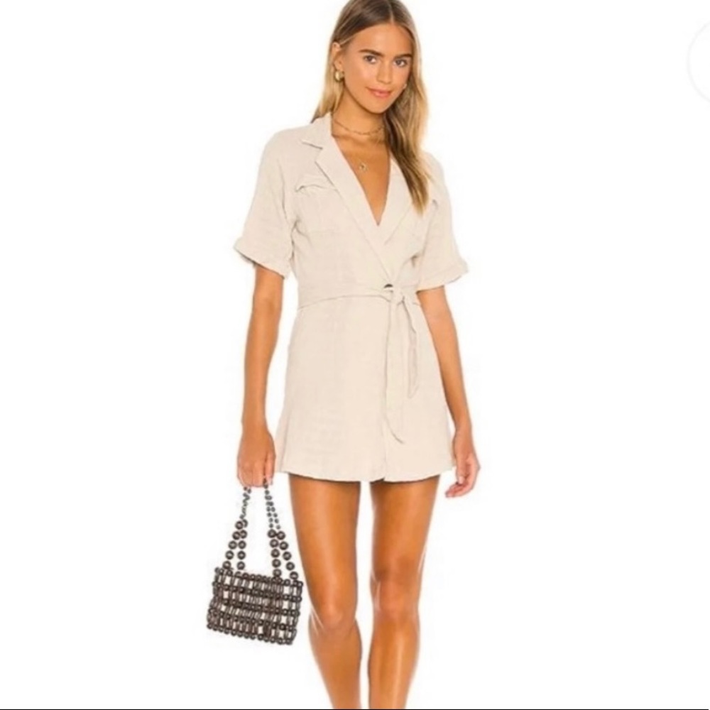 Tan free people dress.